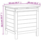 Gartentruhe Anthrazit 50x49x56,5 cm Massivholz Tanne