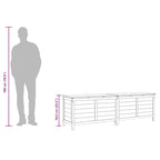 Gartentruhe Anthrazit 198,5x50x56,5 cm Massivholz Tanne