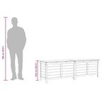 Gartentruhe Braun 198,5x50x56,5 cm Massivholz Tanne
