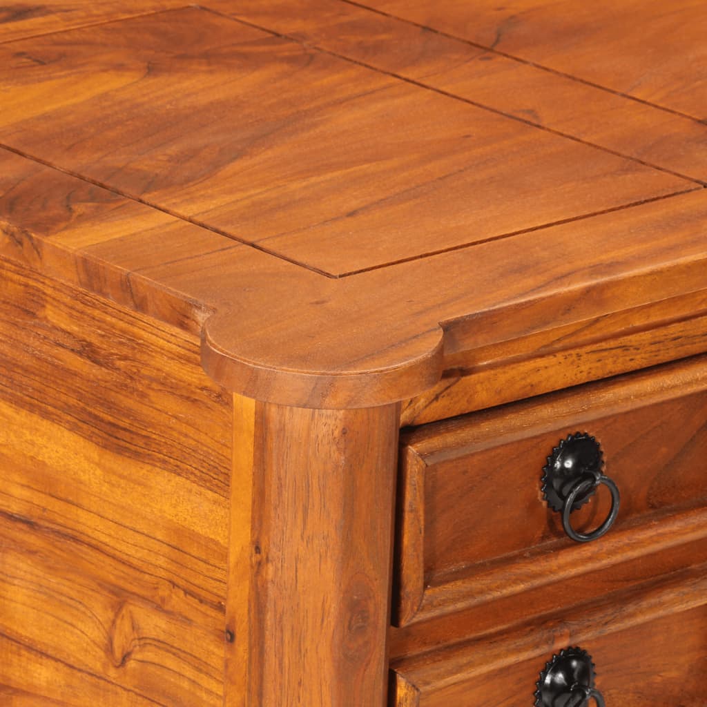 Schreibtisch mit Schubladen 110x50x76 cm Massivholz Akazie