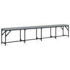Essbank Hellgrau 248x32x45 cm Stahl und Stoff