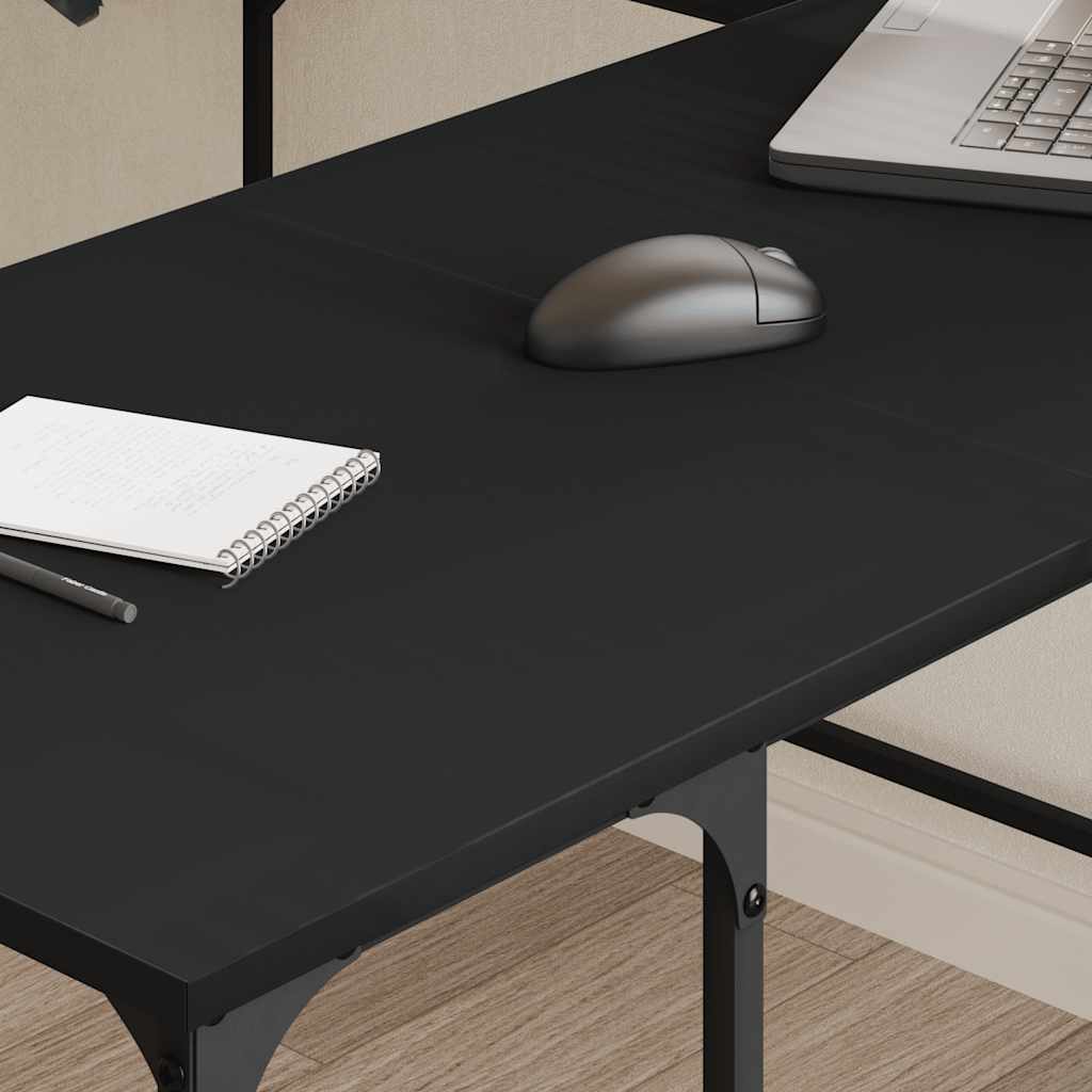 Schreibtisch Schwarz 139x139x75 cm Holzwerkstoff
