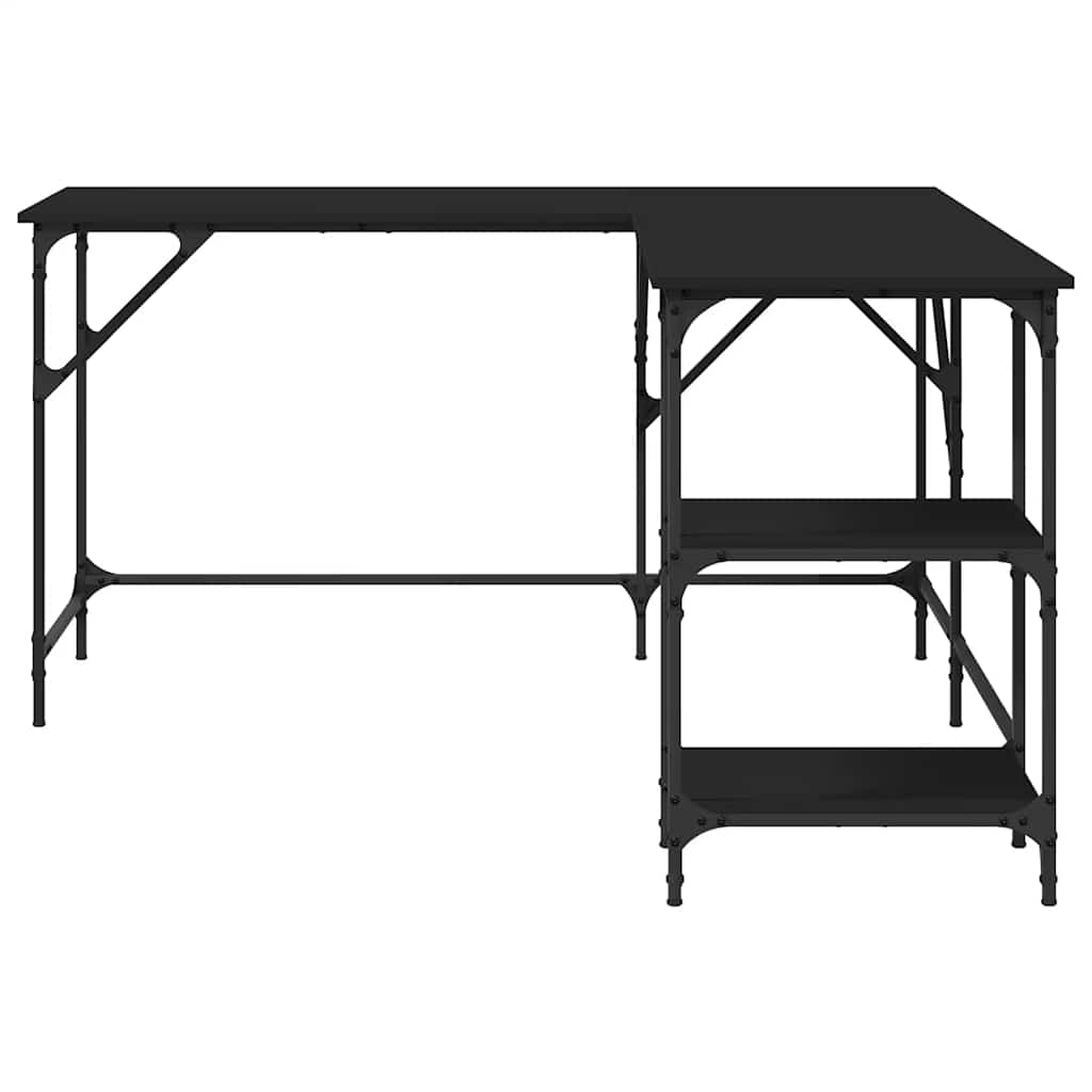Schreibtisch Schwarz 139x139x75 cm Holzwerkstoff