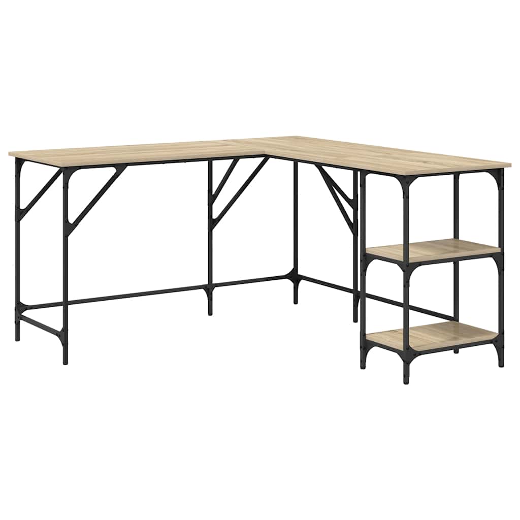 Schreibtisch Sonoma-Eiche 139x139x75 cm Holzwerkstoff