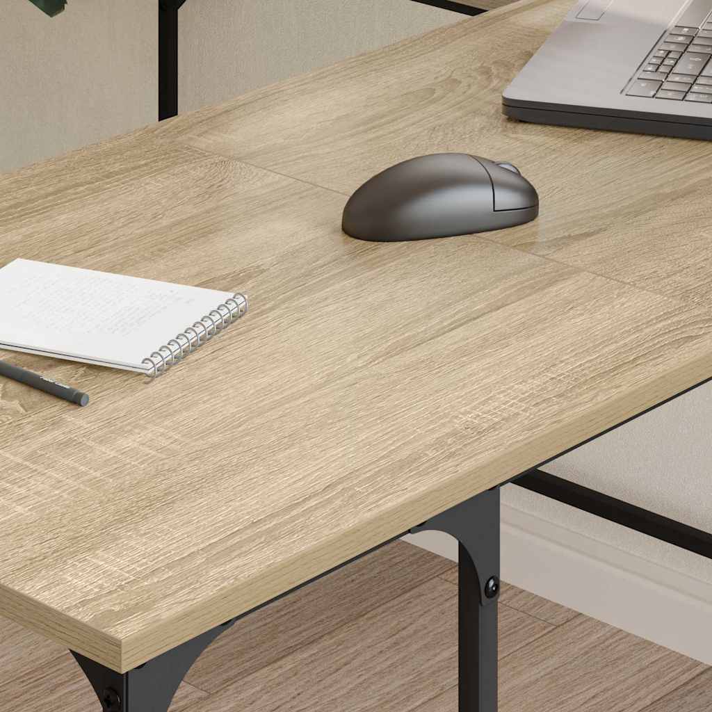 Schreibtisch Sonoma-Eiche 139x139x75 cm Holzwerkstoff