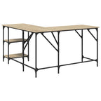Schreibtisch Sonoma-Eiche 139x139x75 cm Holzwerkstoff
