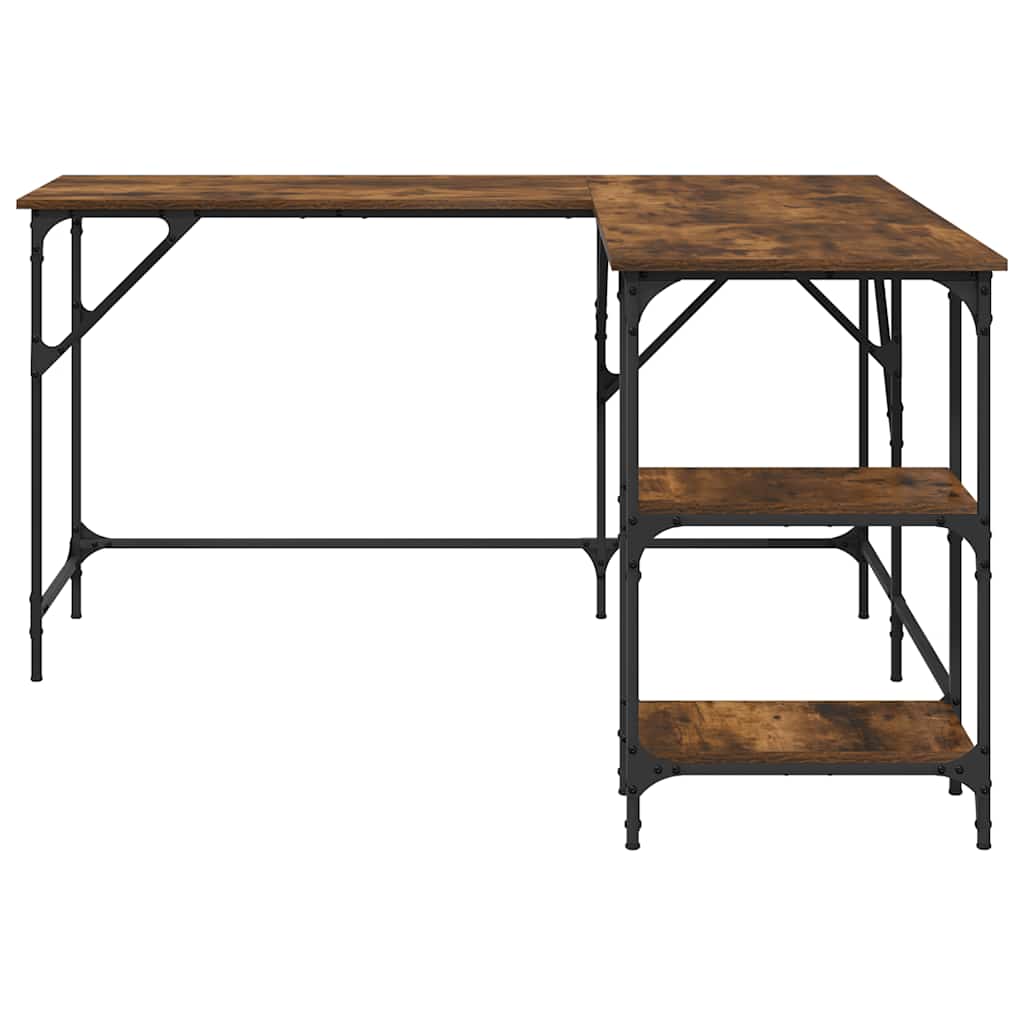 Schreibtisch Räuchereiche 139x139x75 cm Holzwerkstoff