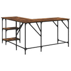 Schreibtisch Räuchereiche 139x139x75 cm Holzwerkstoff