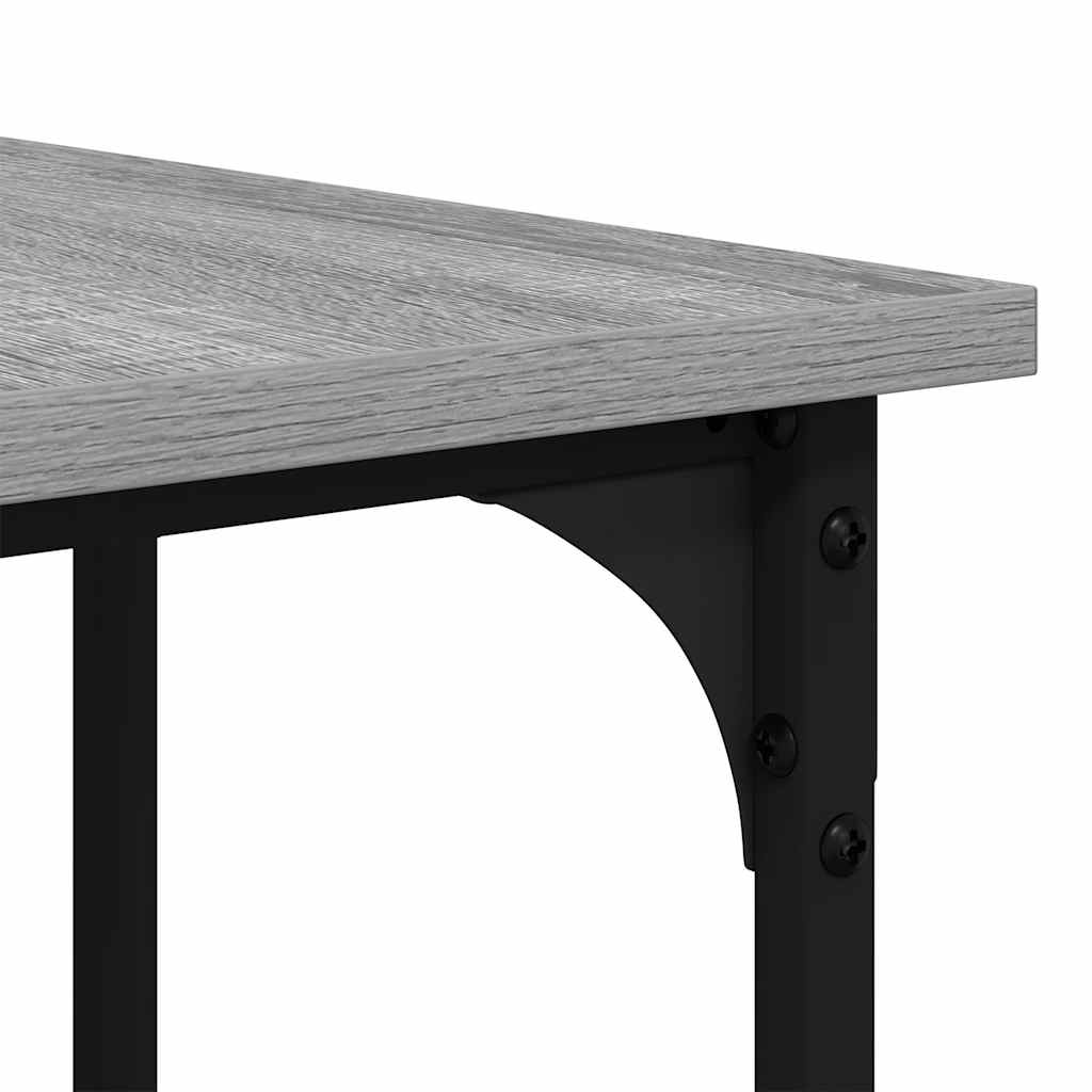 Schreibtisch Grau Sonoma 139x139x75 cm Holzwerkstoff