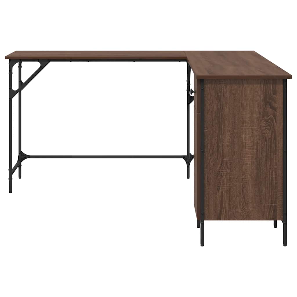 Schreibtisch Braun Eichen-Optik 141x141x75 cm Holzwerkstoff