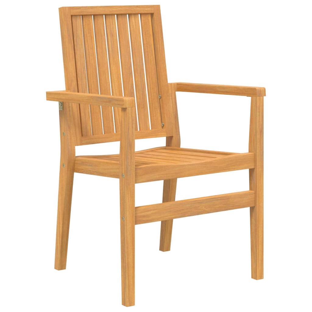 Gartenstühle 6 Stk. Stapelbar 56,5x57,5x91 cm Massivholz Teak