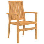 Gartenstühle 8 Stk. Stapelbar 56,5x57,5x91 cm Massivholz Teak