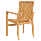 Gartenstühle 8 Stk. Stapelbar 56,5x57,5x91 cm Massivholz Teak