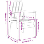 Gartenstühle 8 Stk. Stapelbar 56,5x57,5x91 cm Massivholz Teak
