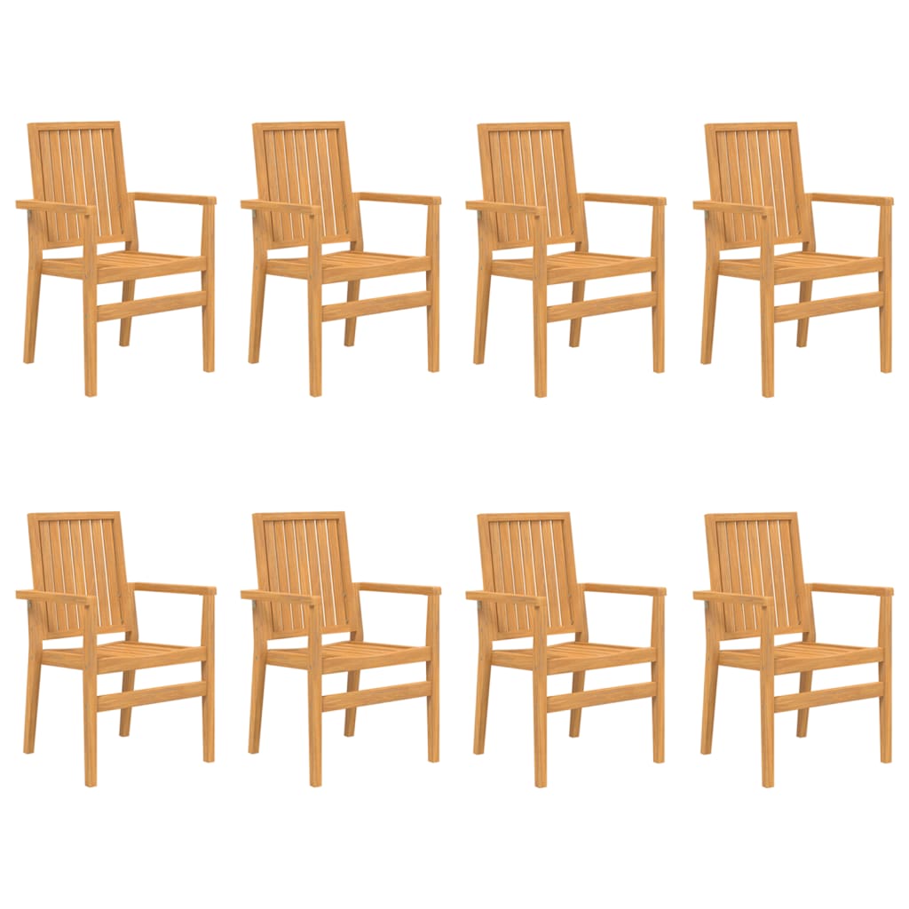 9-tlg. Garten-Essgruppe Massivholz Teak