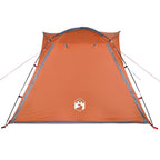 Campingzelt 4 Personen Grau und Orange Quick Release Wasserfest
