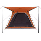 Campingzelt 4 Personen Grau und Orange Quick Release Wasserfest