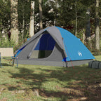 Kuppel-Campingzelt 3 Personen Blau Wasserdicht