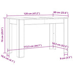 Esstisch Braun Eichen-Optik 120x60x76 cm Holzwerkstoff