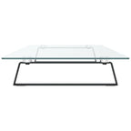 Monitorständer Schwarz 100x35x8 cm Hartglas und Metall