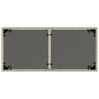 Gartentisch mit Glasplatte Hellgrau 115x54x74 cm Poly Rattan