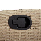 3-tlg. Bistro-Set mit Kissen Beigemischung Poly Rattan
