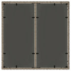 Gartentisch mit Glasplatte Grau 90x90x75 cm Poly Rattan