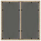 Gartentisch mit Glasplatte Beige 90x90x75 cm Poly Rattan