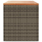 Gartentruhe Grau 220x50x54 cm Poly Rattan Akazienholz