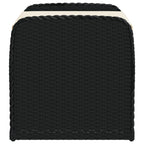 Sitzbank mit Stauraum & Kissen Schwarz 80x51x52 cm Poly Rattan