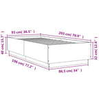Bettgestell Braun Eichen-Optik 90x200 cm Holzwerkstoff