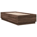 Bettgestell Braun Eichen-Optik 75x190 cm Holzwerkstoff