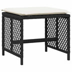 17-tlg. Garten-Essgruppe mit Kissen Schwarz Poly Rattan