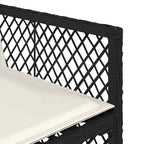 17-tlg. Garten-Essgruppe mit Kissen Schwarz Poly Rattan
