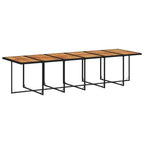 17-tlg. Garten-Essgruppe mit Kissen Schwarz Poly Rattan