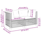 Garten-Ecksofas mit Kissen 2 Stk. Grau Poly Rattan