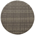 3-teiliges Bistro-Set mit Kissen Grau Poly Rattan