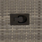 Gartenstühle Verstellbar 2 Stk. mit Kissen Grau Poly Rattan