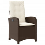 5-tlg. Garten-Essgruppe mit Kissen Braun Poly Rattan