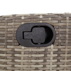 7-tlg. Garten-Essgruppe mit Kissen Grau Poly Rattan