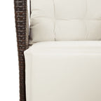5-tlg. Garten-Essgruppe mit Kissen Braun Poly Rattan