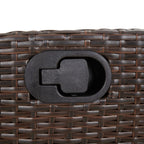 7-tlg. Garten-Essgruppe mit Kissen Braun Poly Rattan