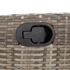 5-tlg. Garten-Essgruppe mit Kissen Grau Poly Rattan