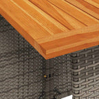 6-tlg. Garten-Sofagarnitur mit Kissen L-Form Grau Poly Rattan