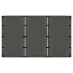 Gartentisch mit Glasplatte Schwarz 150x90x75 cm Poly Rattan