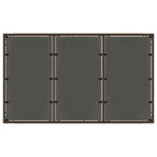 Gartentisch mit Glasplatte Braun 150x90x75 cm Poly Rattan