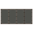 Gartentisch mit Glasplatte Braun 190x90x75 cm Poly Rattan
