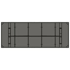 Gartentisch mit Glasplatte Schwarz 240x90x75 cm Poly Rattan