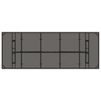 Gartentisch mit Glasplatte Braun 240x90x75 cm Poly Rattan