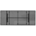 Gartentisch mit Glasplatte Schwarz 190x80x75 cm Poly Rattan